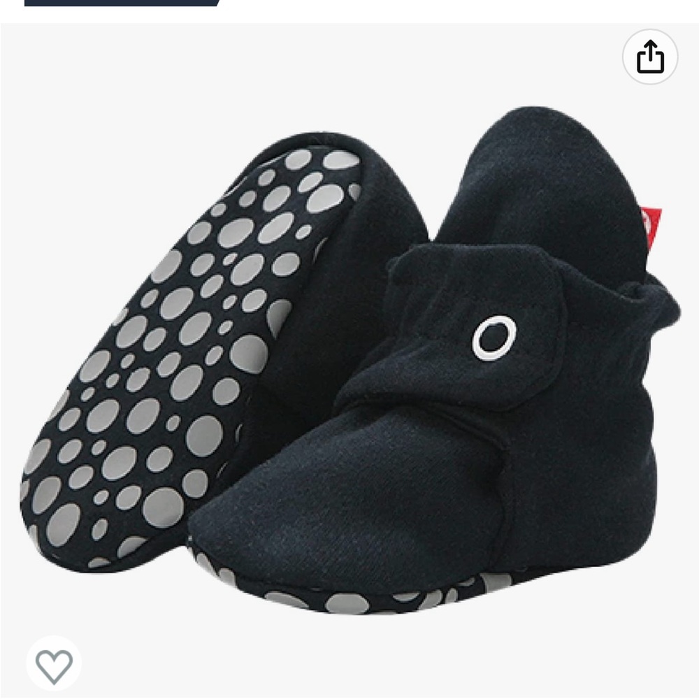 Zutano Black Baby Booties